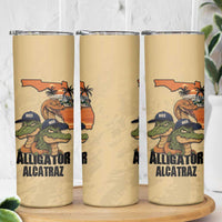 Alligator Alcatraz Prison Florida Everglades Skinny Tumbler - Wonder Print Shop
