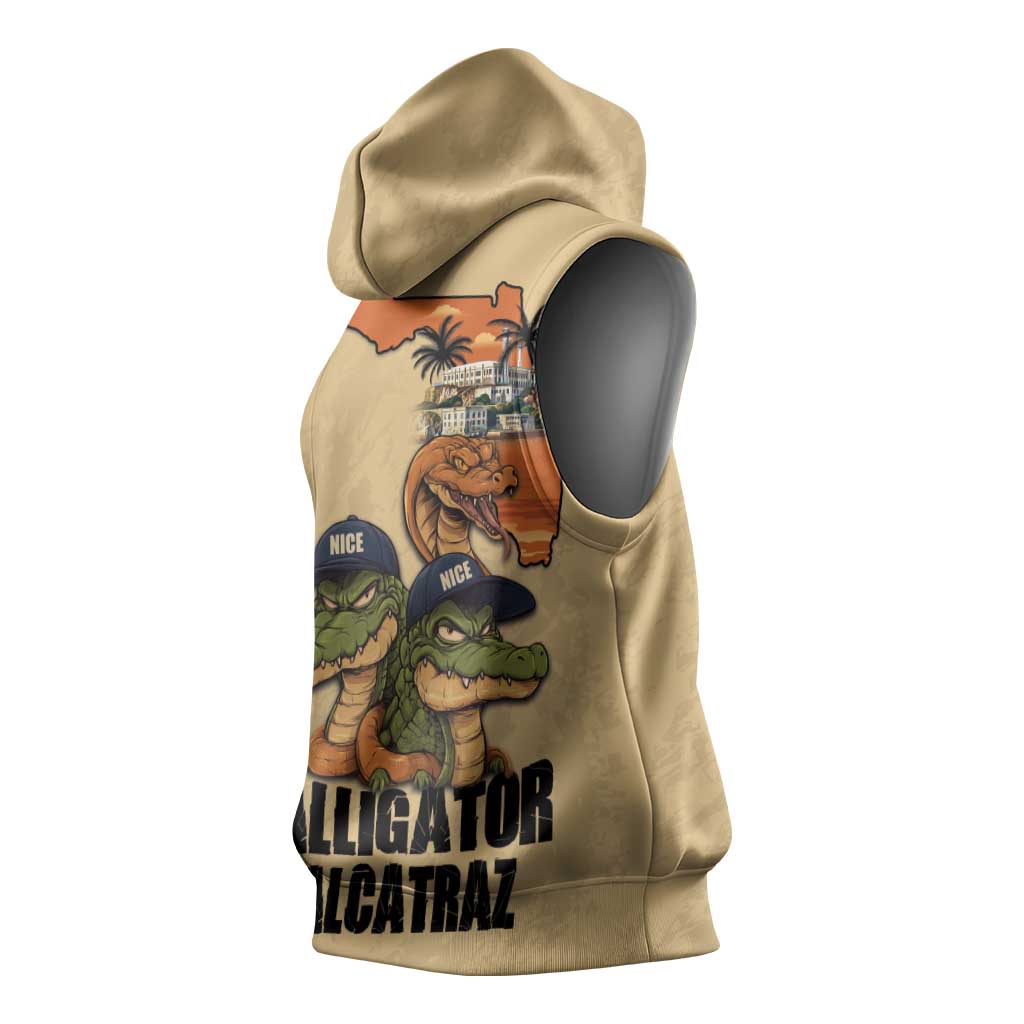 Alligator Alcatraz Prison Florida Everglades Sleeveless Hoodie - Wonder Print Shop