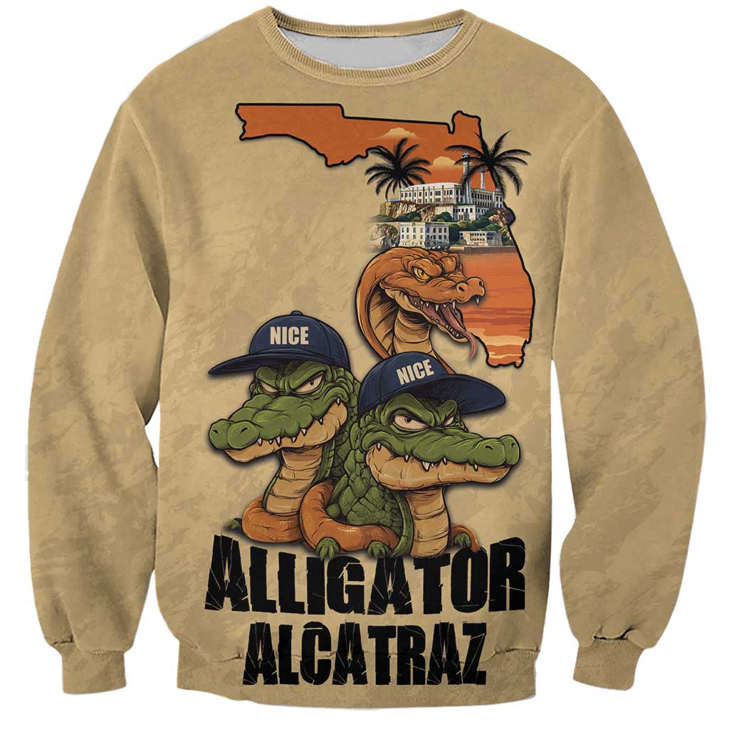 Alligator Alcatraz Prison Florida Everglades Sweatshirt - Wonder Print Shop