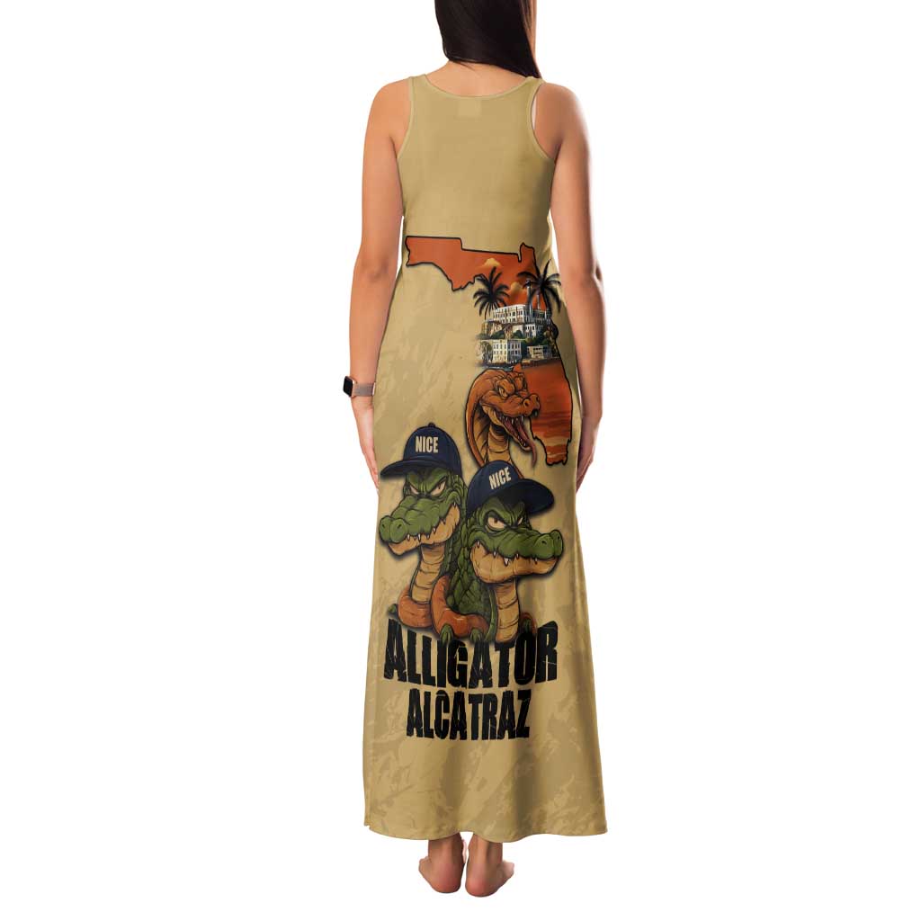 Alligator Alcatraz Prison Florida Everglades Tank Maxi Dress - Wonder Print Shop