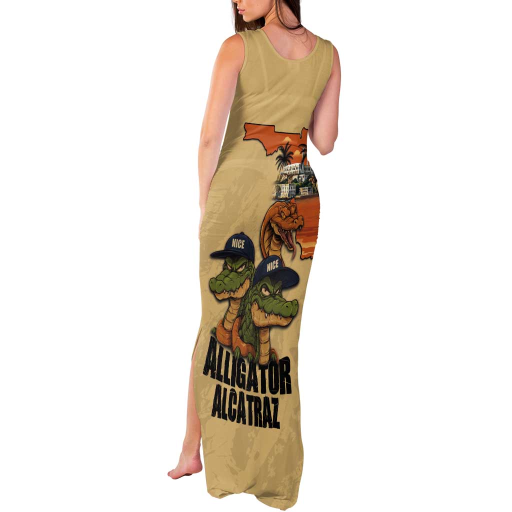 Alligator Alcatraz Prison Florida Everglades Tank Maxi Dress - Wonder Print Shop