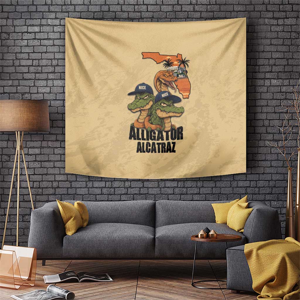 Alligator Alcatraz Prison Florida Everglades Tapestry - Wonder Print Shop