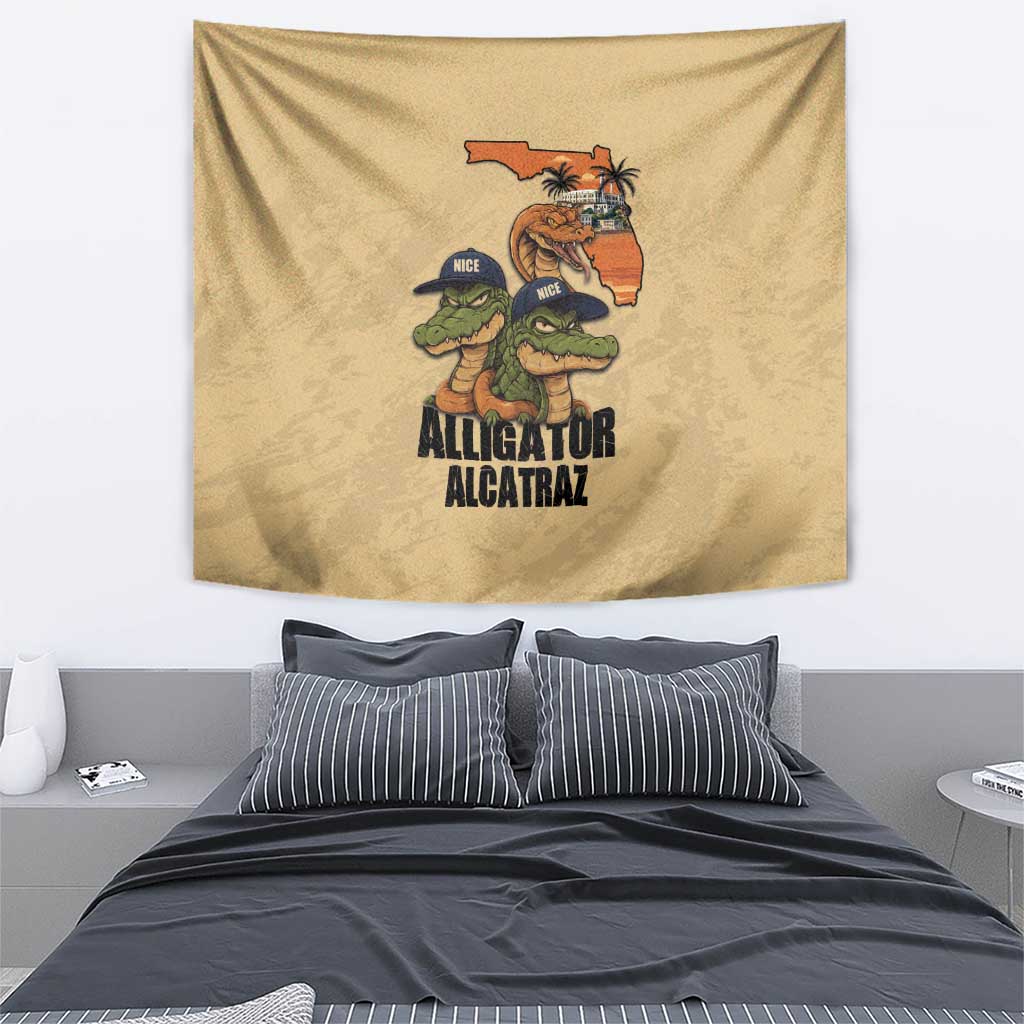 Alligator Alcatraz Prison Florida Everglades Tapestry - Wonder Print Shop