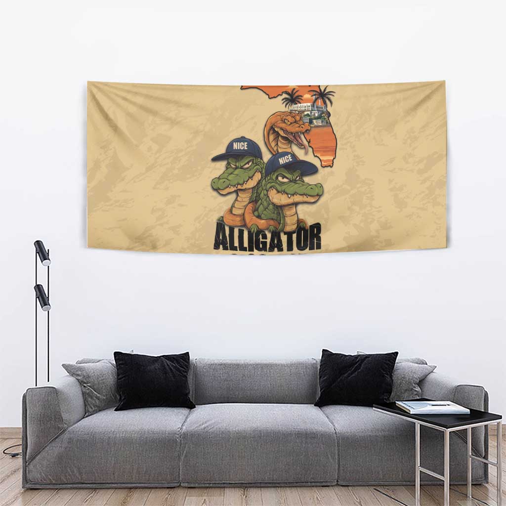 Alligator Alcatraz Prison Florida Everglades Tapestry - Wonder Print Shop