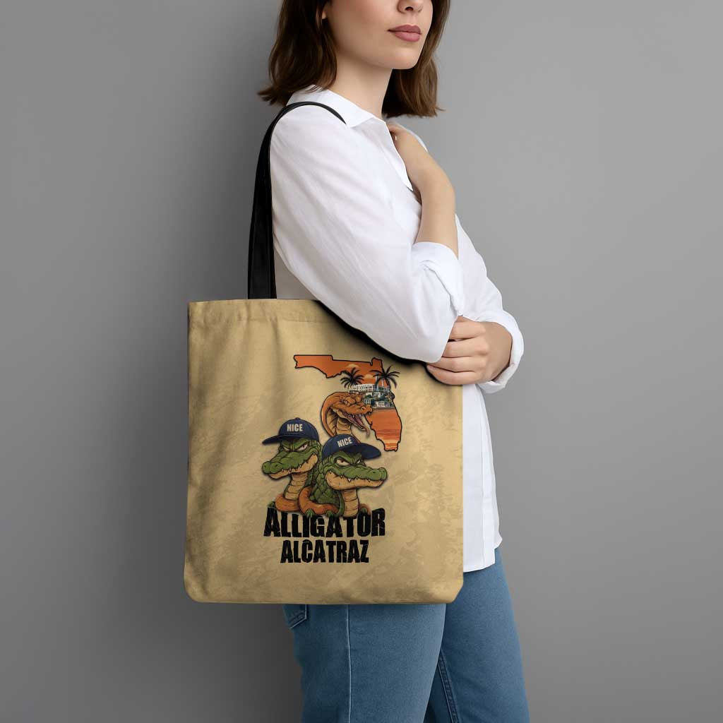 Alligator Alcatraz Prison Florida Everglades Tote Bag - Wonder Print Shop