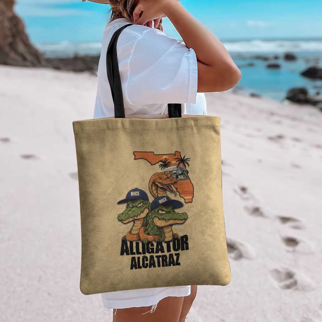 Alligator Alcatraz Prison Florida Everglades Tote Bag - Wonder Print Shop