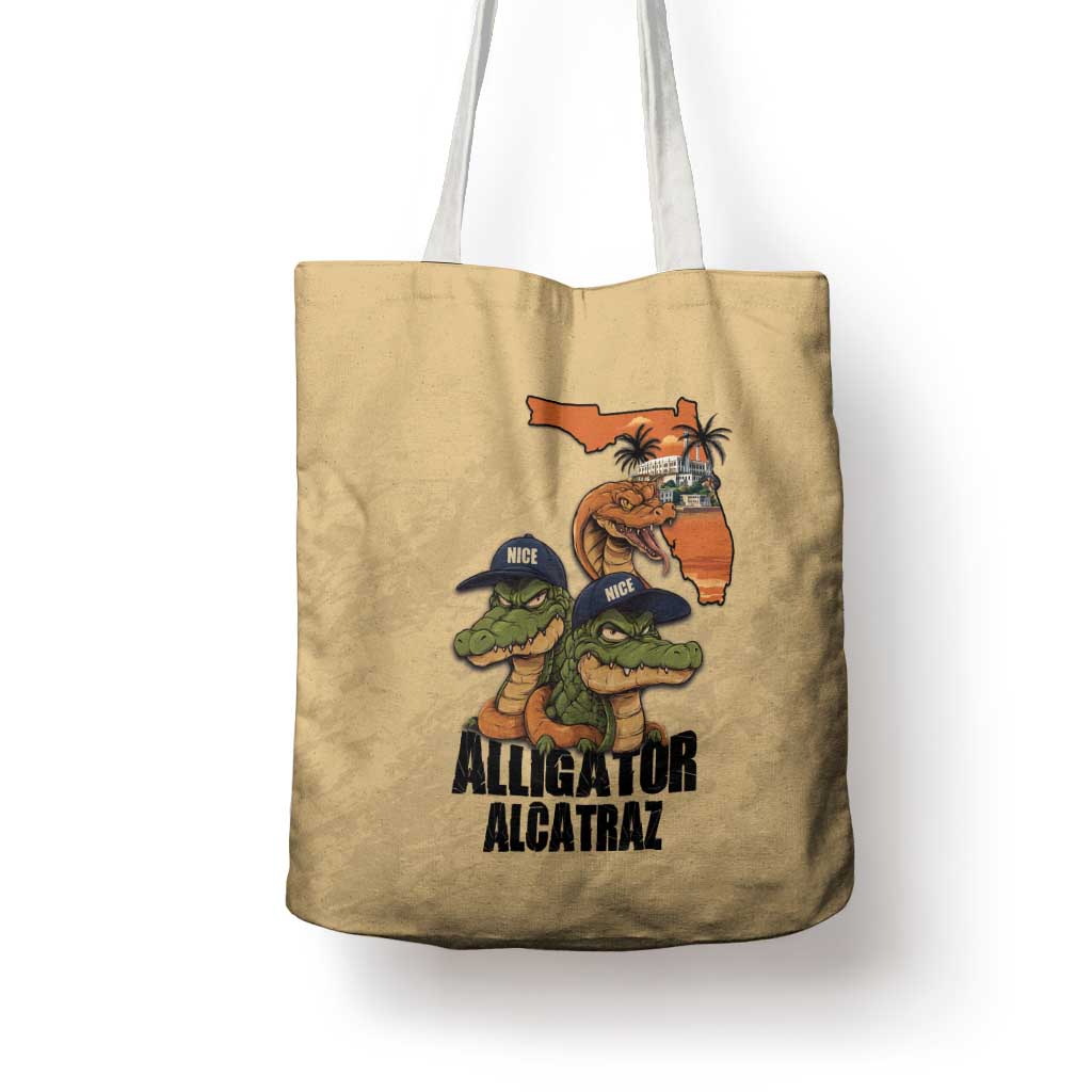 Alligator Alcatraz Prison Florida Everglades Tote Bag - Wonder Print Shop