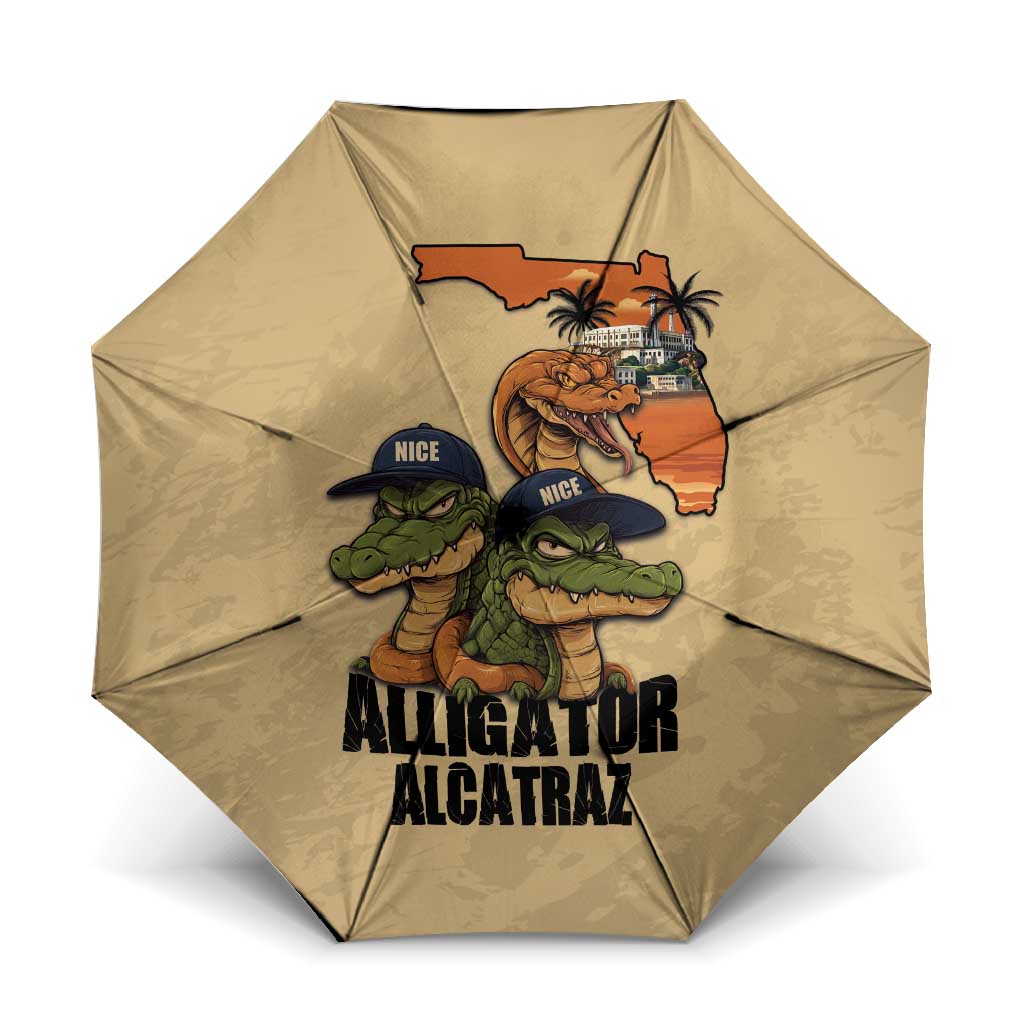 Alligator Alcatraz Prison Florida Everglades Umbrella - Wonder Print Shop