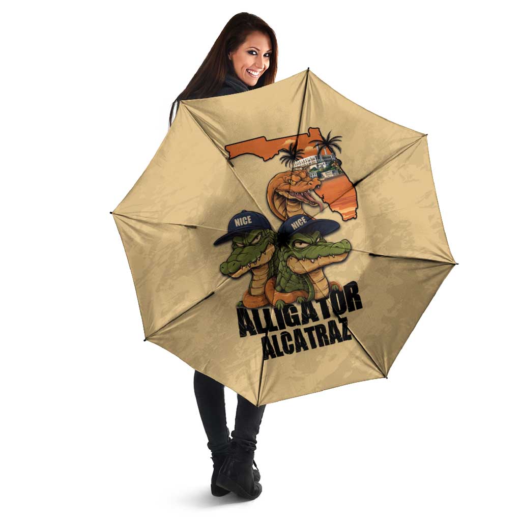 Alligator Alcatraz Prison Florida Everglades Umbrella - Wonder Print Shop