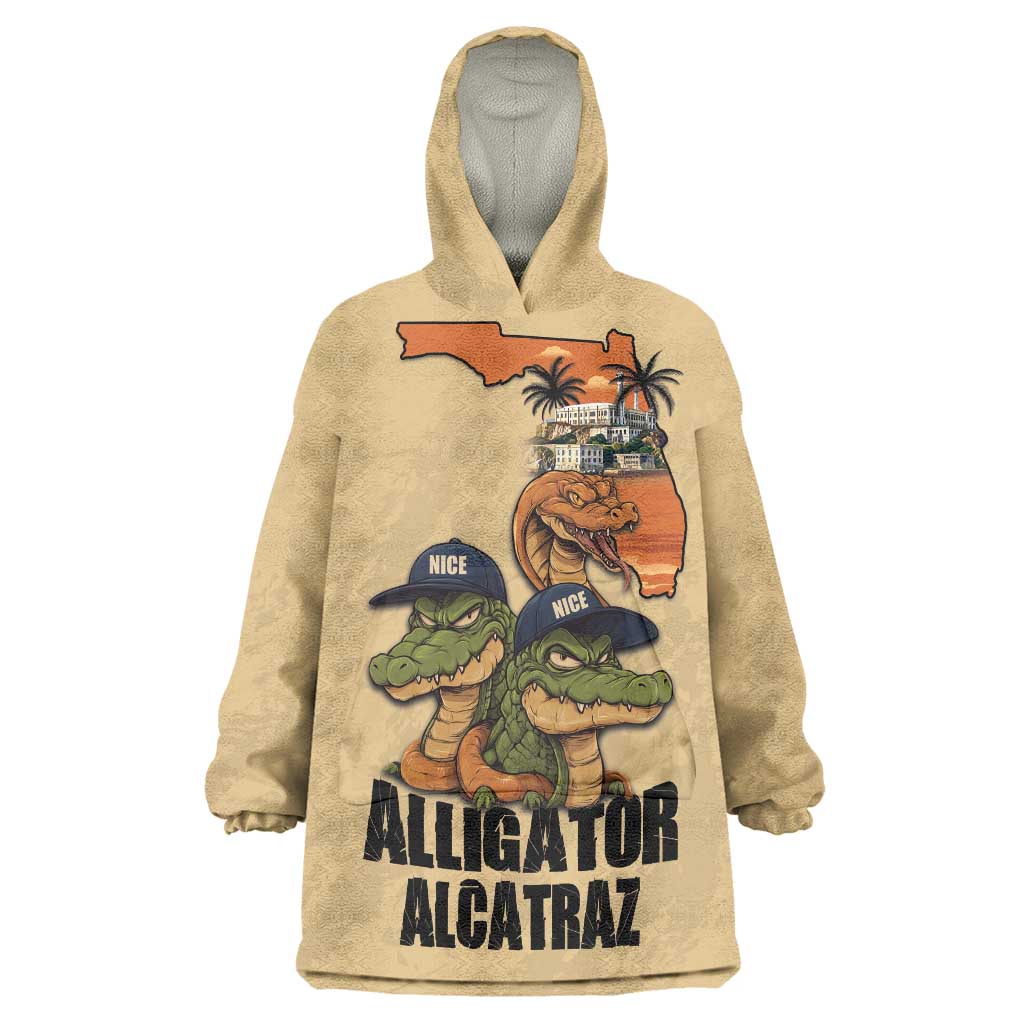 Alligator Alcatraz Prison Florida Everglades Wearable Blanket Hoodie - Wonder Print Shop