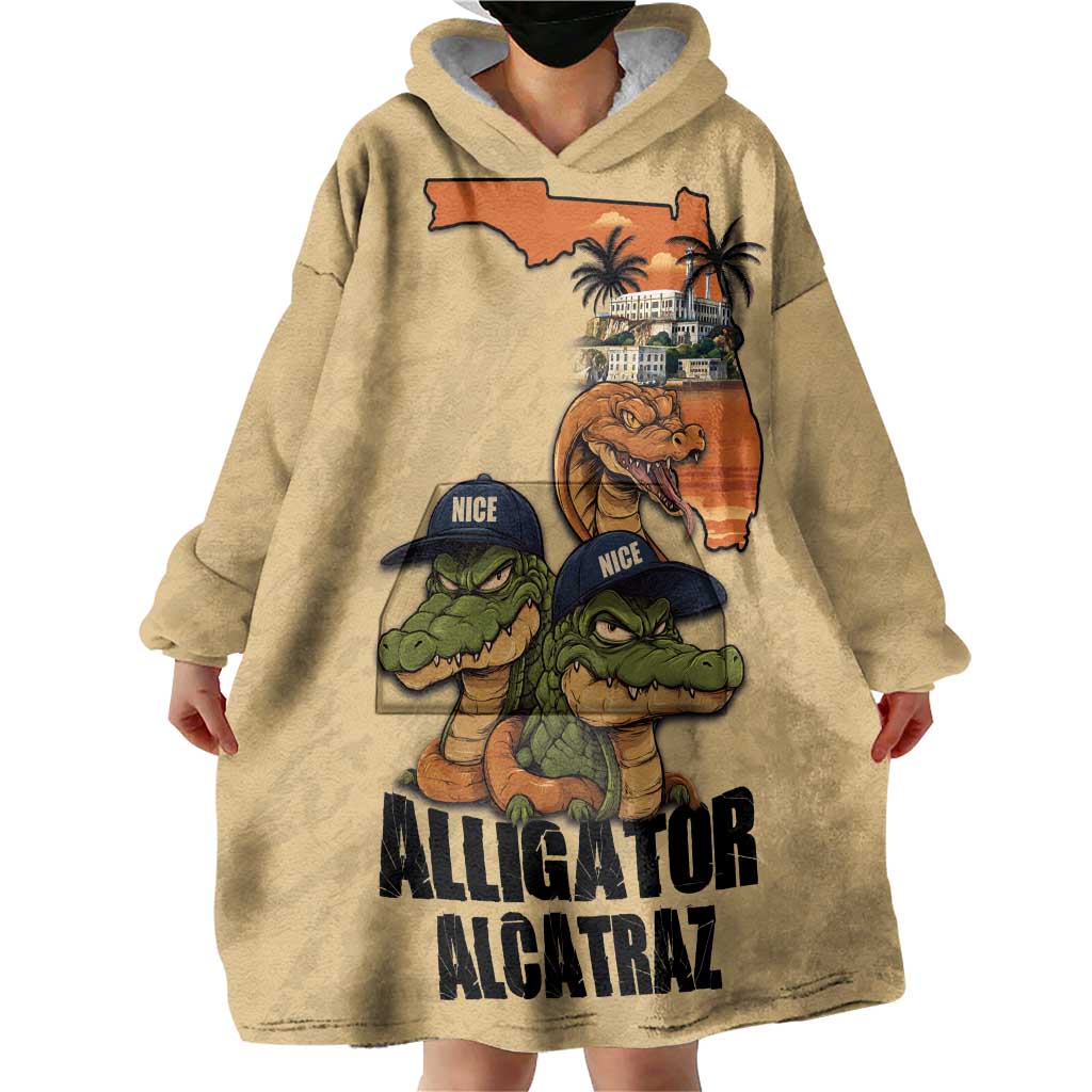 Alligator Alcatraz Prison Florida Everglades Wearable Blanket Hoodie - Wonder Print Shop