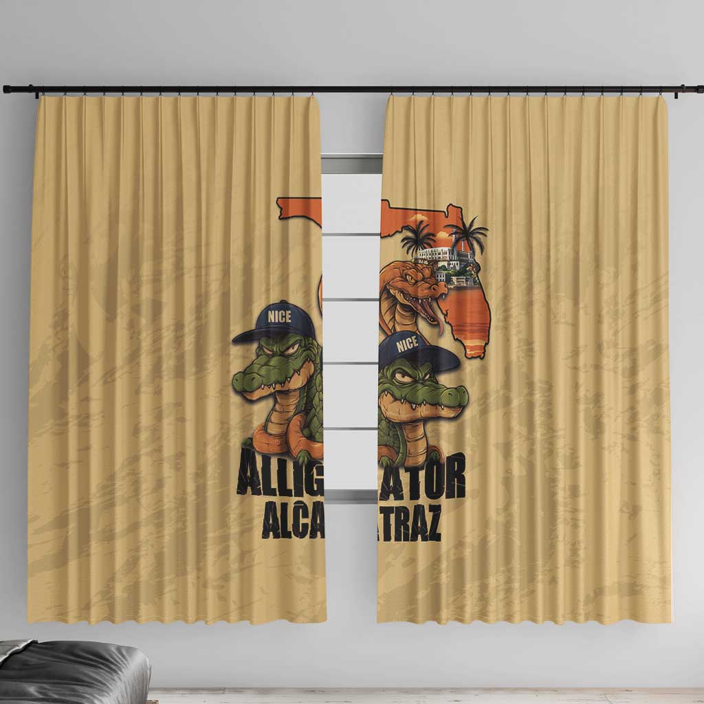 Alligator Alcatraz Prison Florida Everglades Window Curtain - Wonder Print Shop