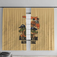 Alligator Alcatraz Prison Florida Everglades Window Curtain - Wonder Print Shop