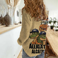 Alligator Alcatraz Prison Florida Everglades Women Casual Shirt - Wonder Print Shop