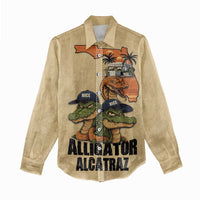 Alligator Alcatraz Prison Florida Everglades Women Casual Shirt - Wonder Print Shop