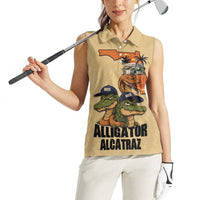 Alligator Alcatraz Prison Florida Everglades Women Sleeveless Polo Shirt - Wonder Print Shop