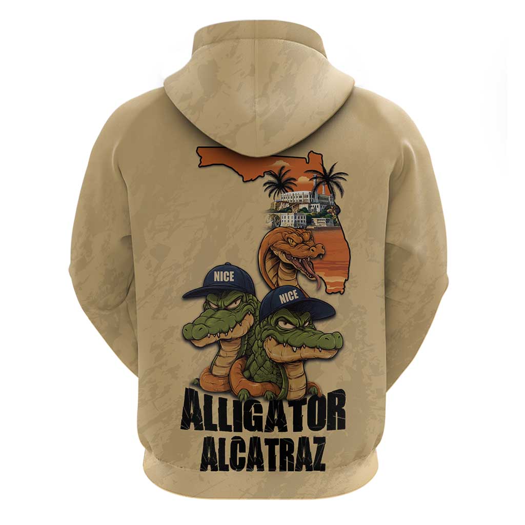 Alligator Alcatraz Prison Florida Everglades Zip Hoodie - Wonder Print Shop