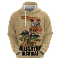 Alligator Alcatraz Prison Florida Everglades Zip Hoodie - Wonder Print Shop