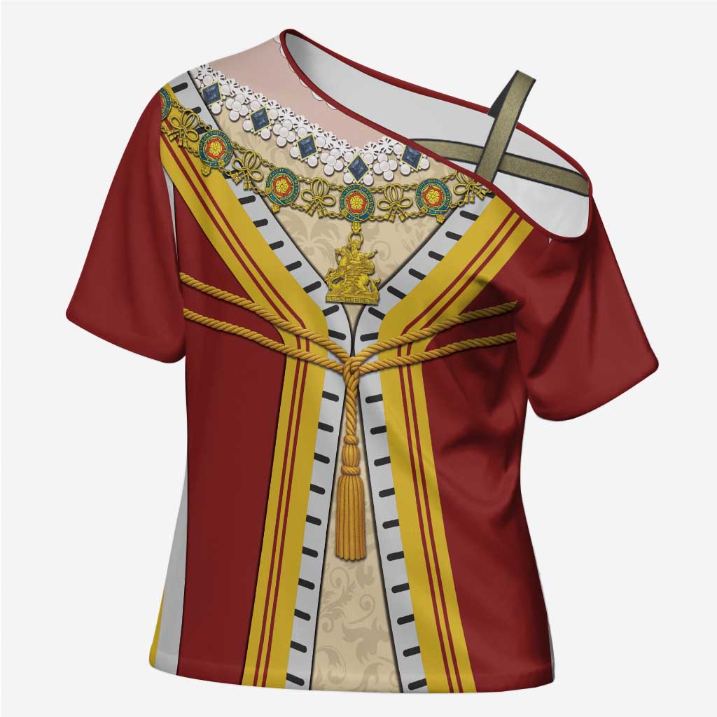 Victoria England Costume Cross Shoulder Shirt - Wonder Print Shop