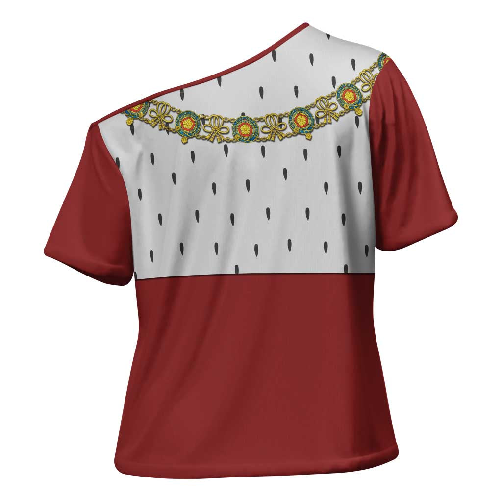 Victoria England Costume Cross Shoulder Shirt - Wonder Print Shop