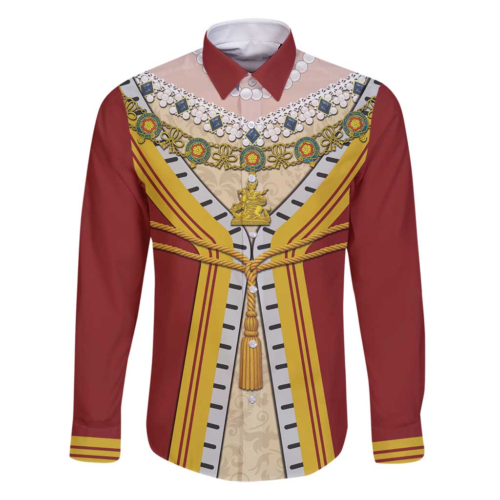 Victoria England Costume Family Matching Long Sleeve Bodycon Dress and Hawaiian Shirt - Wonder Print Shop