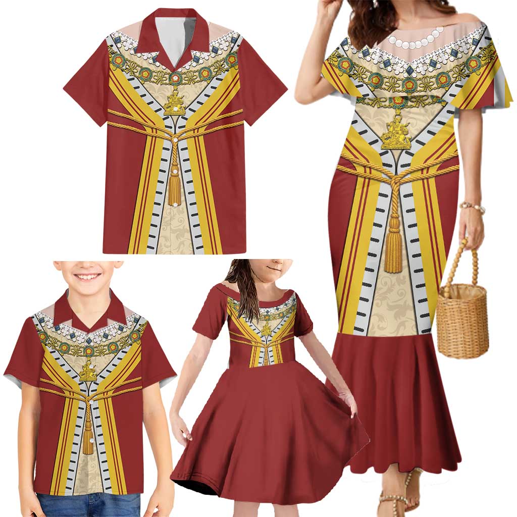 Victoria England Costume Family Matching Mermaid Dress and Hawaiian Shirt - Wonder Print Shop