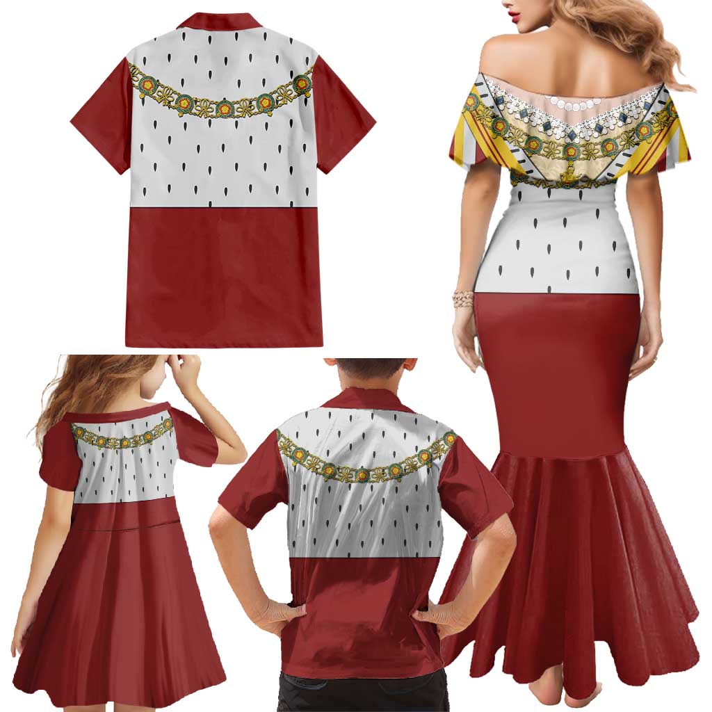 Victoria England Costume Family Matching Mermaid Dress and Hawaiian Shirt - Wonder Print Shop