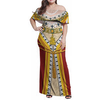 Victoria England Costume Family Matching Off Shoulder Maxi Dress and Hawaiian Shirt - Wonder Print Shop