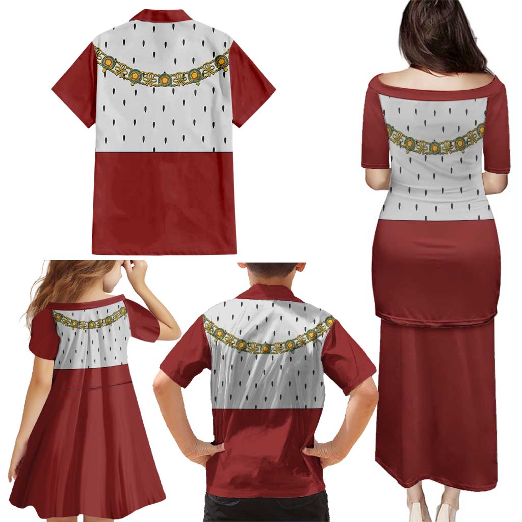 Victoria England Costume Family Matching Puletasi and Hawaiian Shirt - Wonder Print Shop