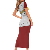 Victoria England Costume Family Matching Short Sleeve Bodycon Dress and Hawaiian Shirt - Wonder Print Shop