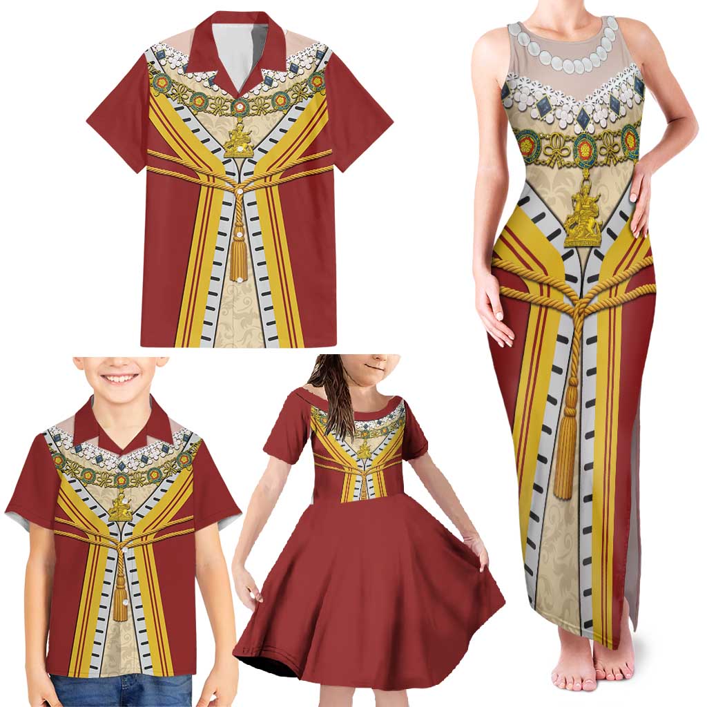 Victoria England Costume Family Matching Tank Maxi Dress and Hawaiian Shirt - Wonder Print Shop