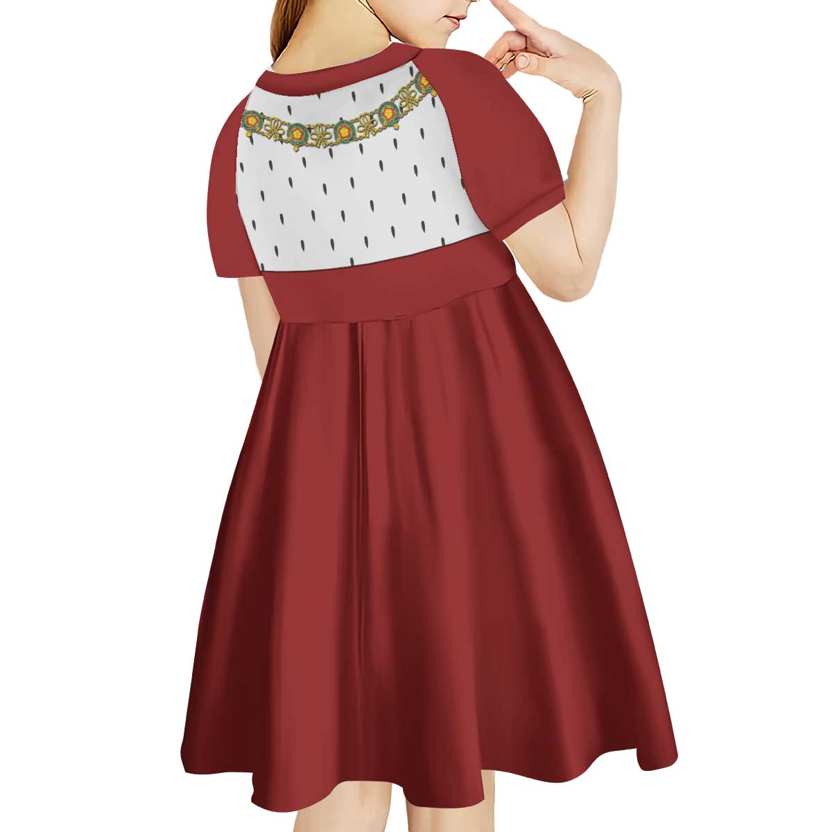 Victoria England Costume Kid Short Sleeve Dress - Wonder Print Shop