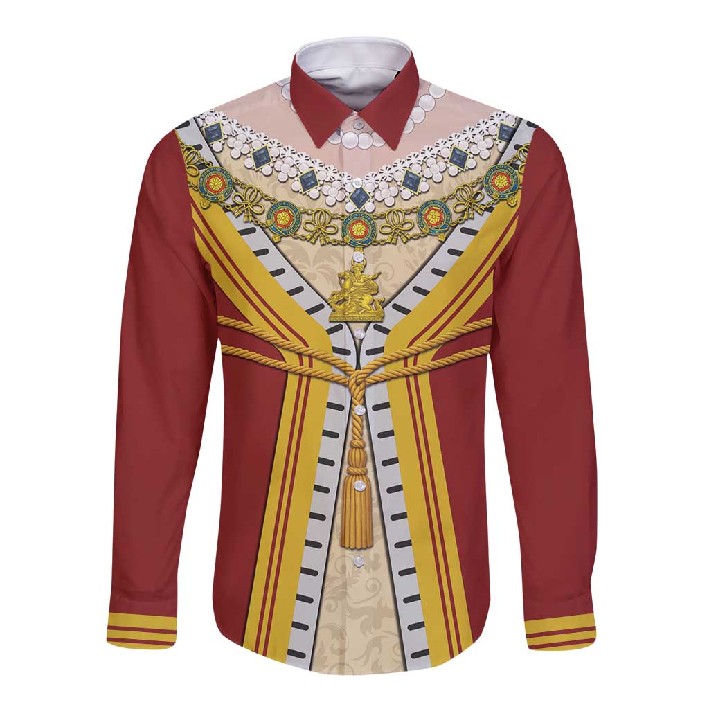 Victoria England Costume Long Sleeve Button Shirt - Wonder Print Shop