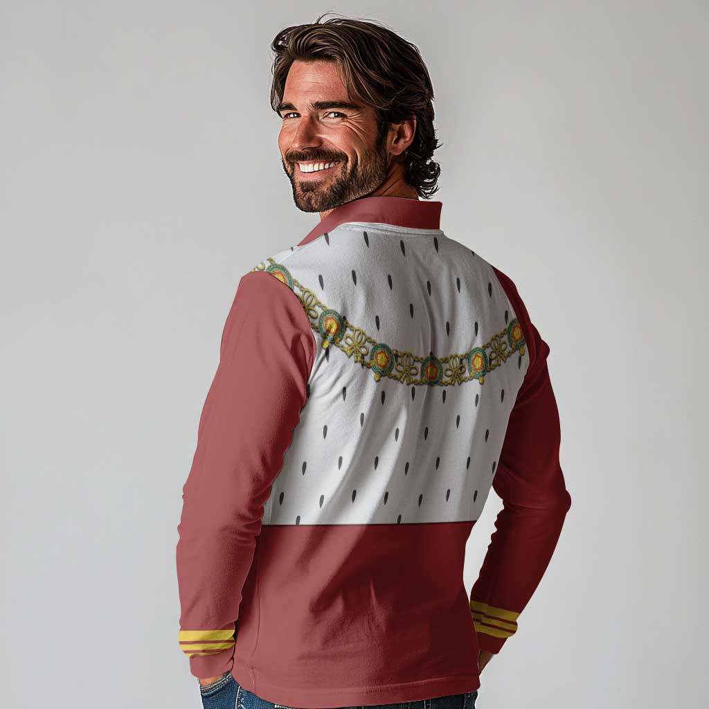 Victoria England Costume Long Sleeve Polo Shirt - Wonder Print Shop