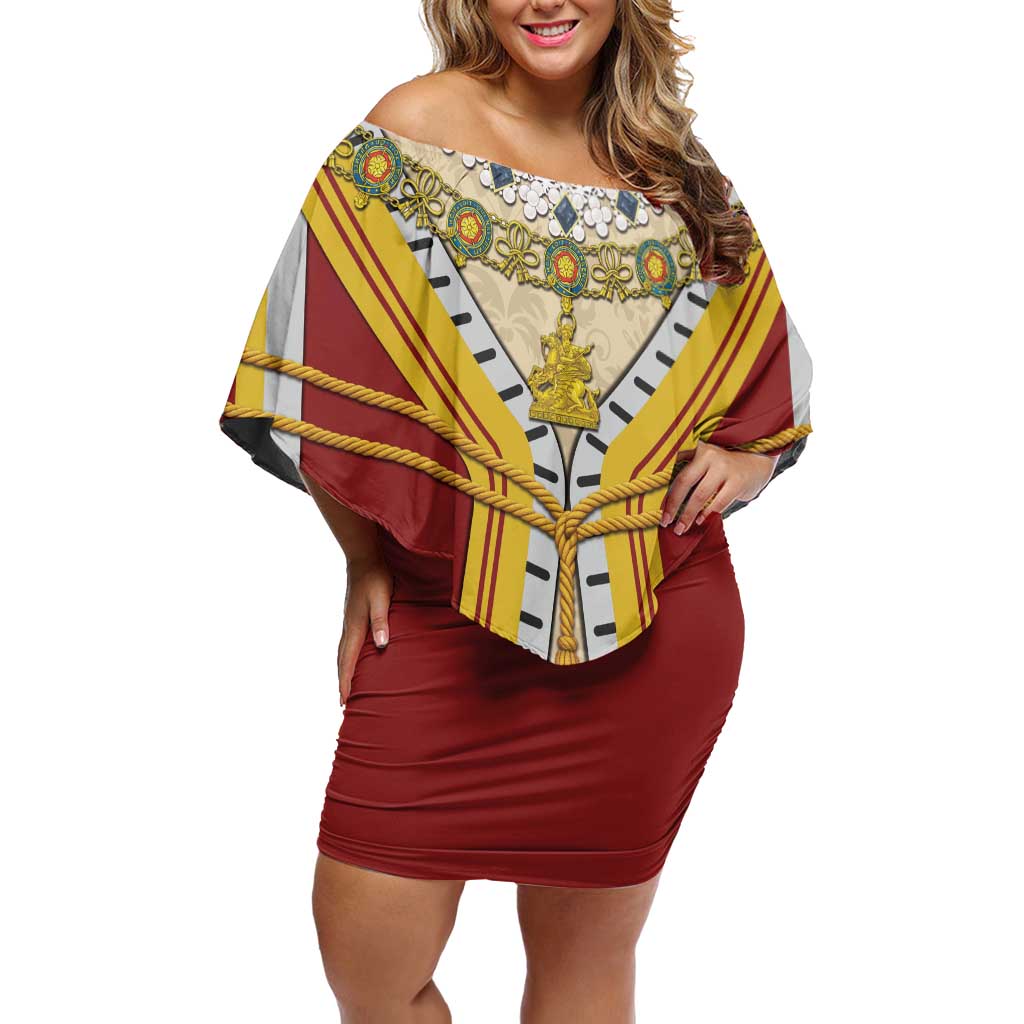 Victoria England Costume Off Shoulder Short Dress - Wonder Print Shop