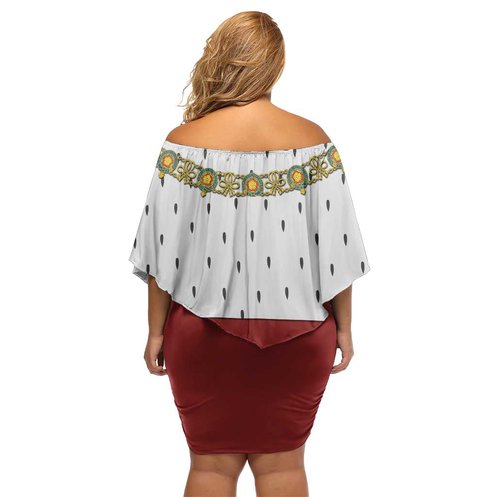 Victoria England Costume Off Shoulder Short Dress - Wonder Print Shop