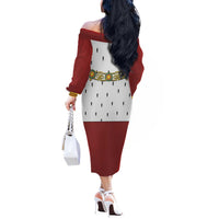 Victoria England Costume Off The Shoulder Long Sleeve Dress - Wonder Print Shop