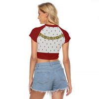 Victoria England Costume Raglan Cropped T Shirt - Wonder Print Shop