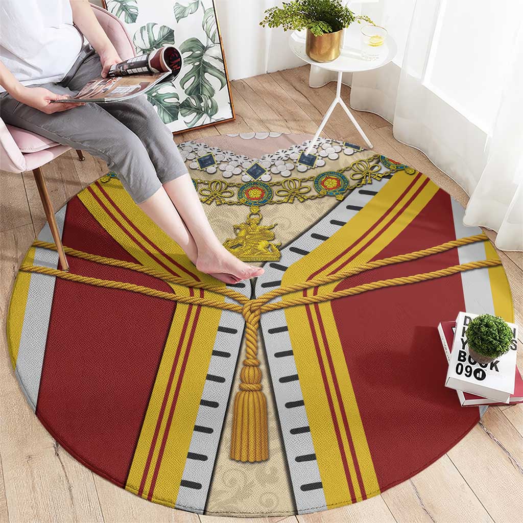 Victoria England Costume Round Carpet - Wonder Print Shop
