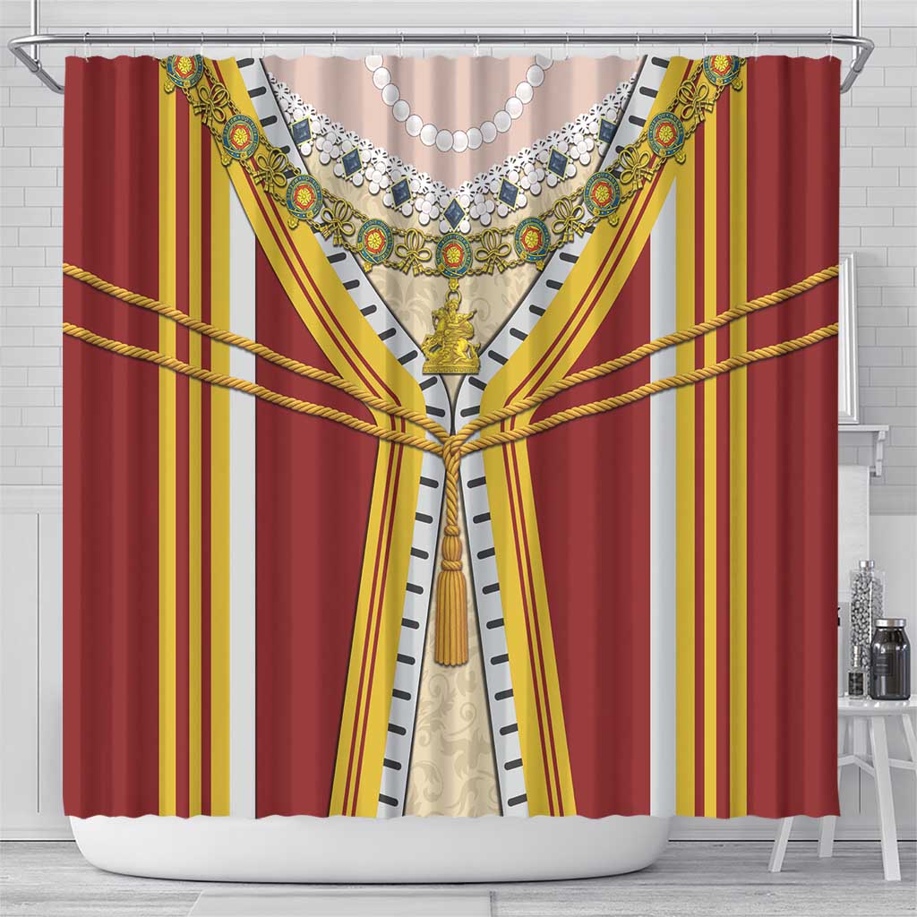 Victoria England Costume Shower Curtain - Wonder Print Shop