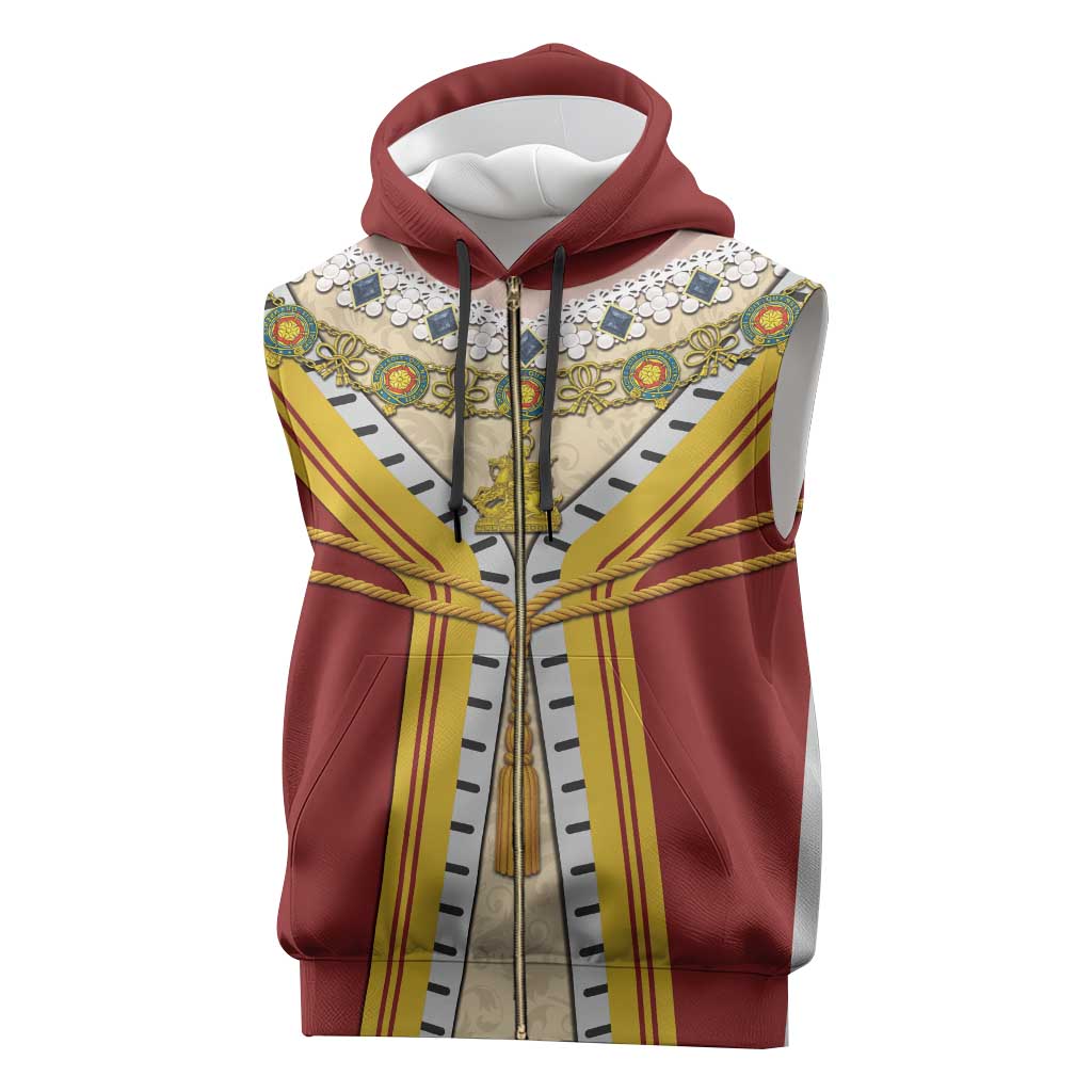 Victoria England Costume Sleeveless Zip Hoodie - Wonder Print Shop