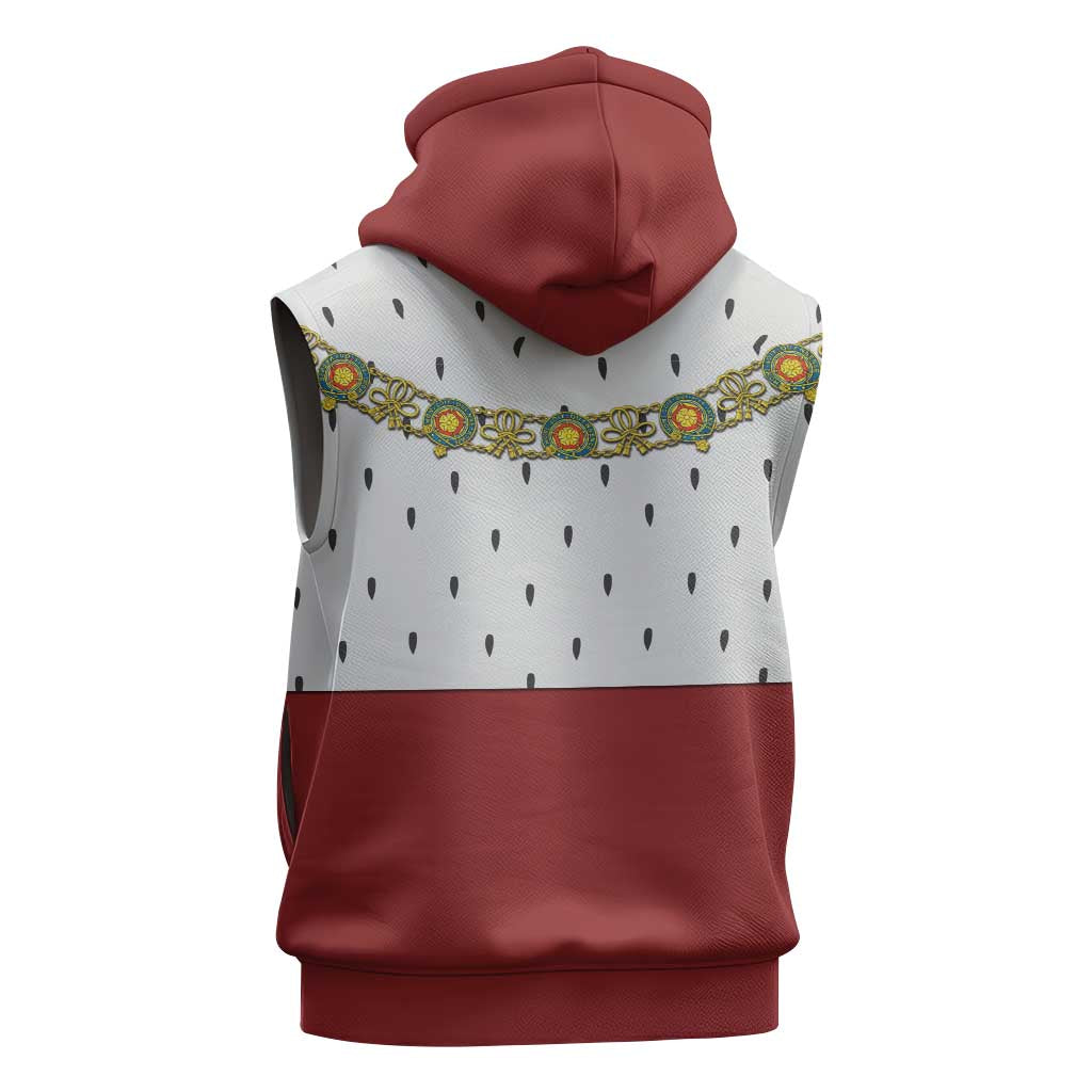 Victoria England Costume Sleeveless Zip Hoodie - Wonder Print Shop