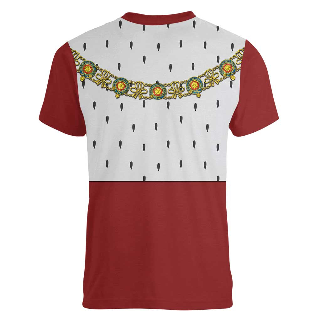 Victoria England Costume Women V-Neck T-Shirt - Wonder Print Shop