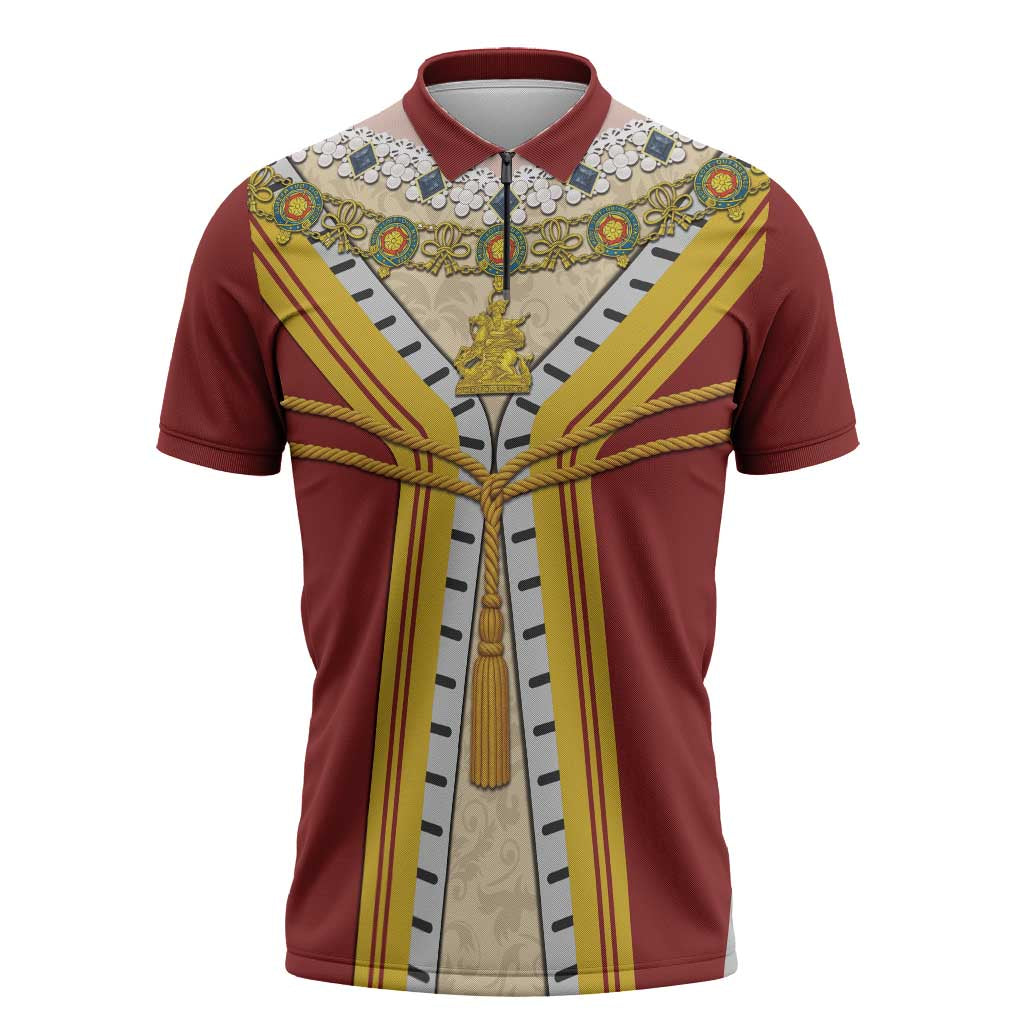 Victoria England Costume Zipper Polo Shirt - Wonder Print Shop