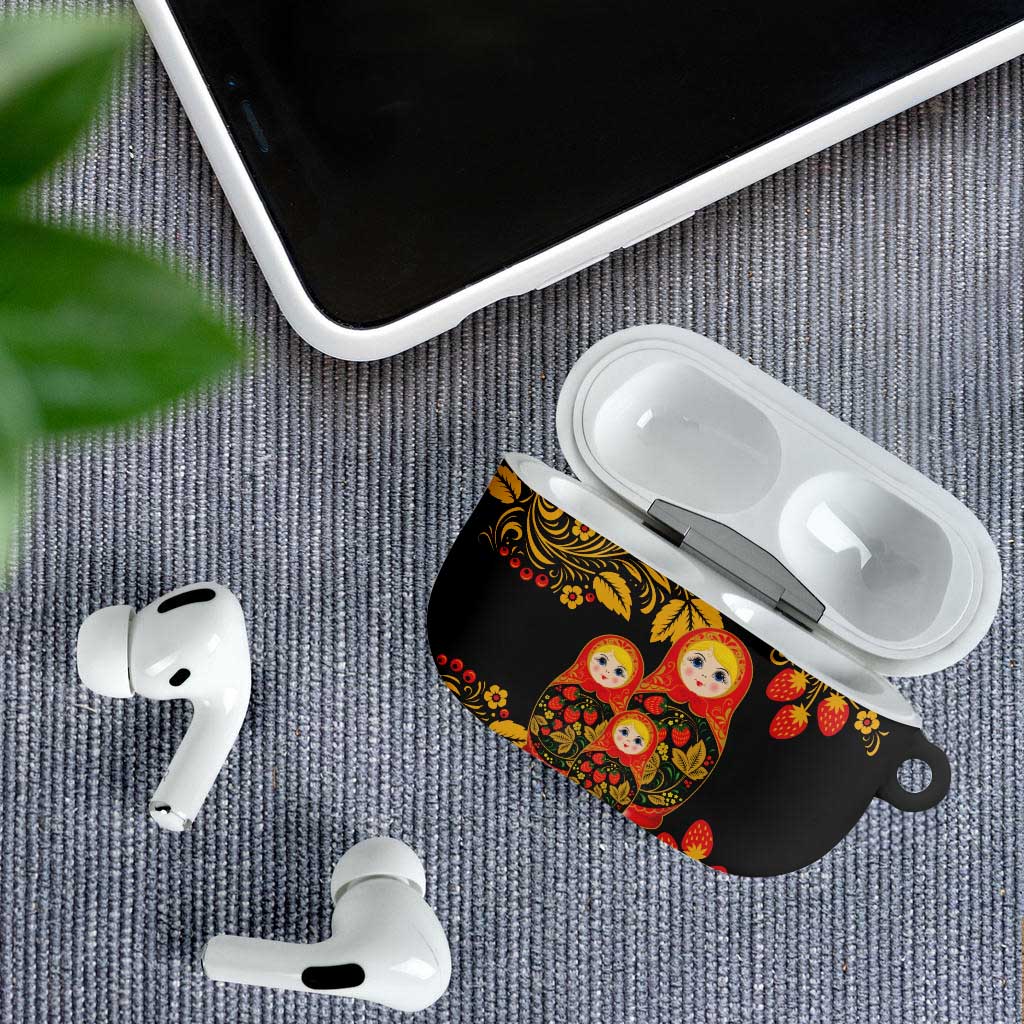 Russian Matryoshka Doll AirPods Case Khokhloma Patterns - Wonder Print Shop