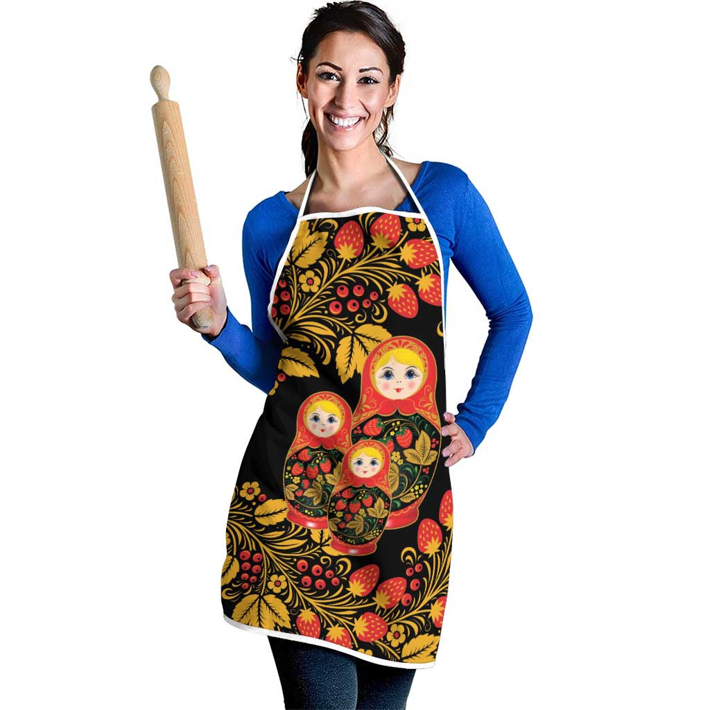 Russian Matryoshka Doll Apron Khokhloma Patterns - Wonder Print Shop