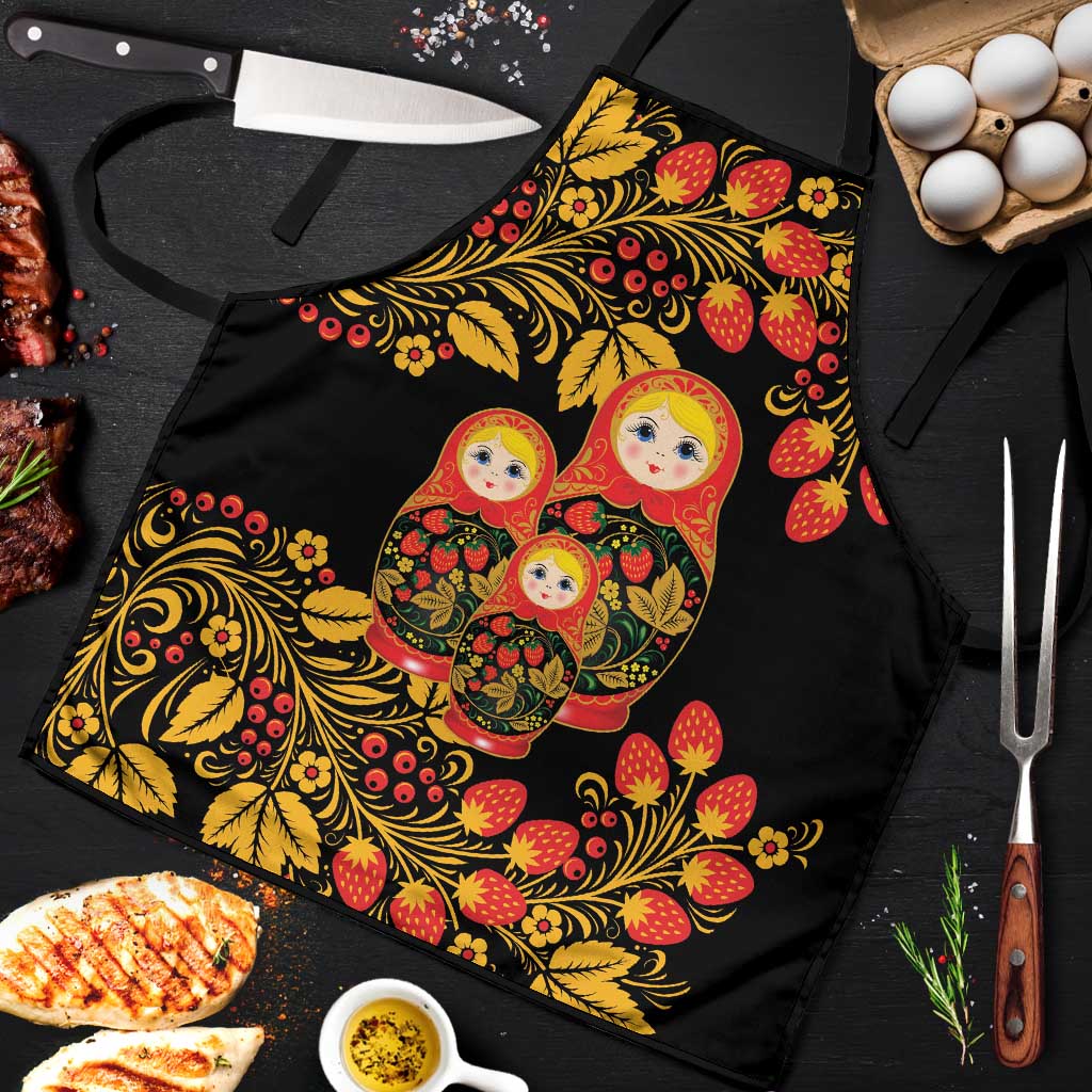 Russian Matryoshka Doll Apron Khokhloma Patterns - Wonder Print Shop