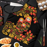 Russian Matryoshka Doll Apron Khokhloma Patterns - Wonder Print Shop