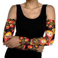 Russian Matryoshka Doll Arm Sleeves Khokhloma Patterns - Wonder Print Shop