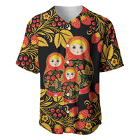 Russian Matryoshka Doll Baseball Jersey Khokhloma Patterns - Wonder Print Shop